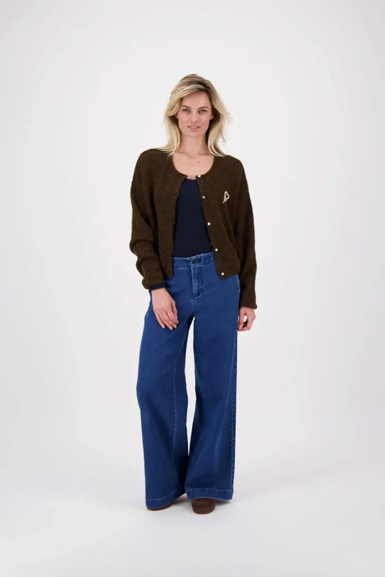 Zusss Zusss | Vestje basic chocoladebruin