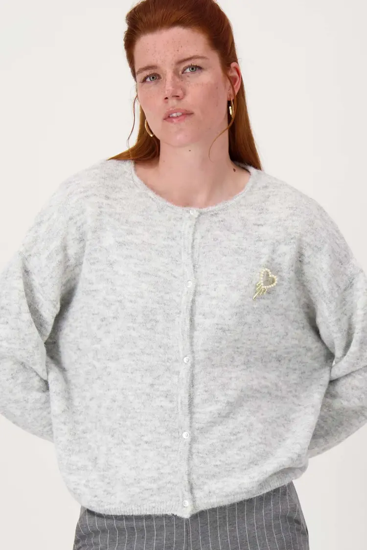 Zusss Zusss | Vestje basic middengrijs