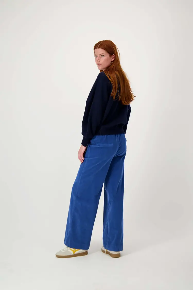 Zusss Zusss | Trui met detail navy/sporty blue