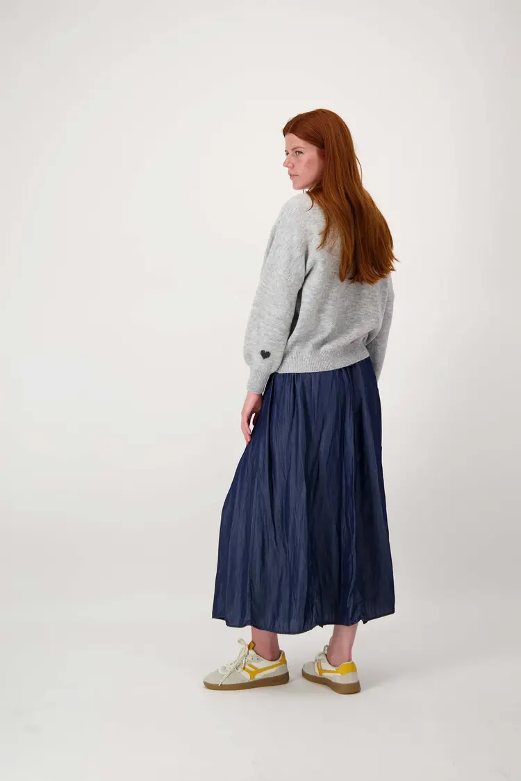 Zusss Zusss | Trui met hartje middengrijs