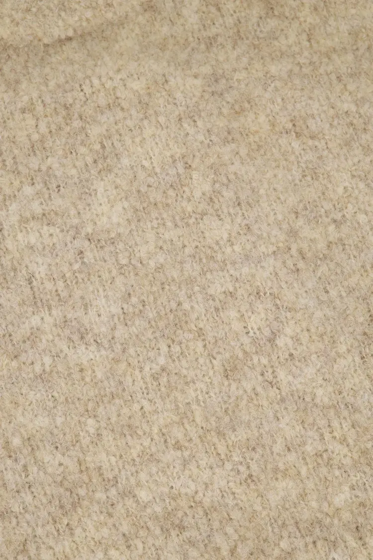 Zusss Zusss | Boucle trui met ronde hals beige