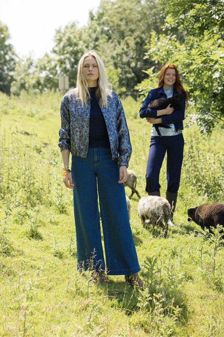 Zusss Zusss | Broek van jogger denim mid blue