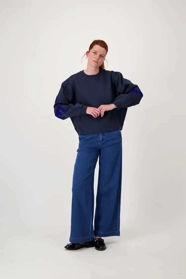 Zusss Zusss | Broek van jogger denim mid blue