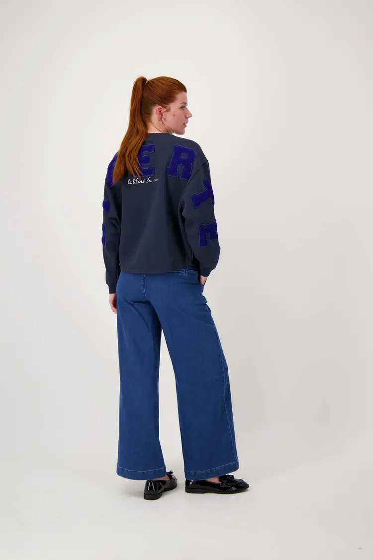 Zusss Zusss | Broek van jogger denim mid blue