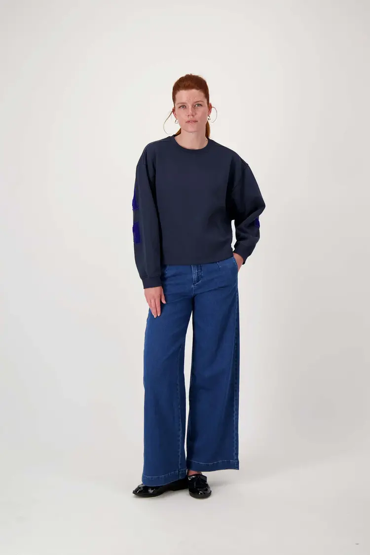 Zusss Zusss | Broek van jogger denim mid blue