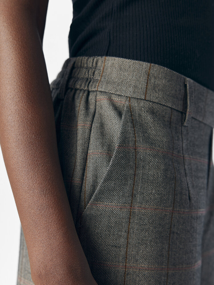 Object Object | Pantalon Lisa wide grote ruit