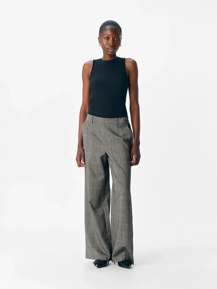 Object Object | Pantalon Lisa wide grote ruit