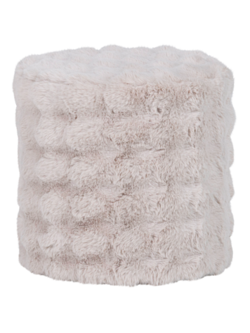 WOOOD Woood | Poef Olven hoog fluffy naturel