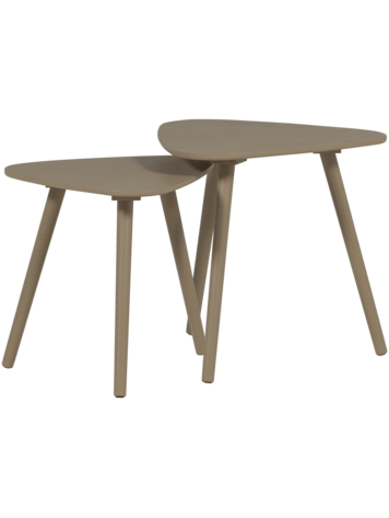 WOOOD Woood | Bijzettafels Nila zand set van 2