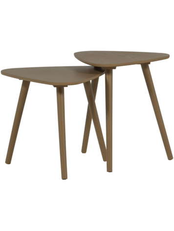 WOOOD Woood | Bijzettafels Nila mud set van 2