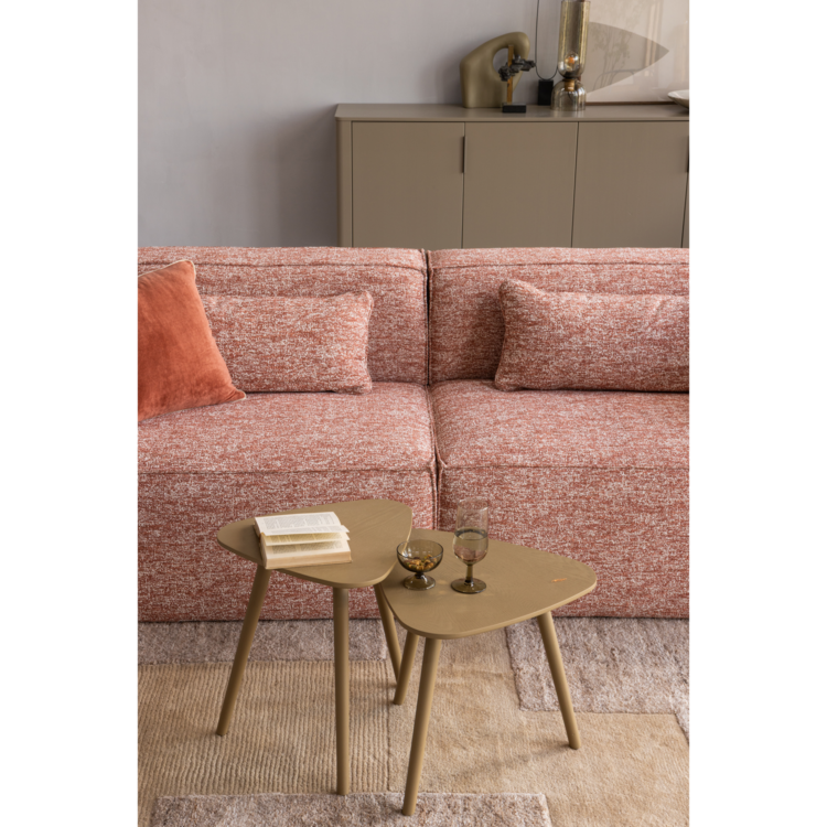 WOOOD Woood | Bijzettafels Nila zand set van 2