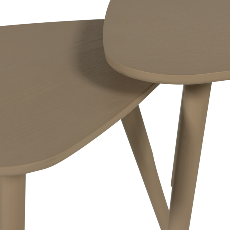 WOOOD Woood | Bijzettafels Nila zand set van 2