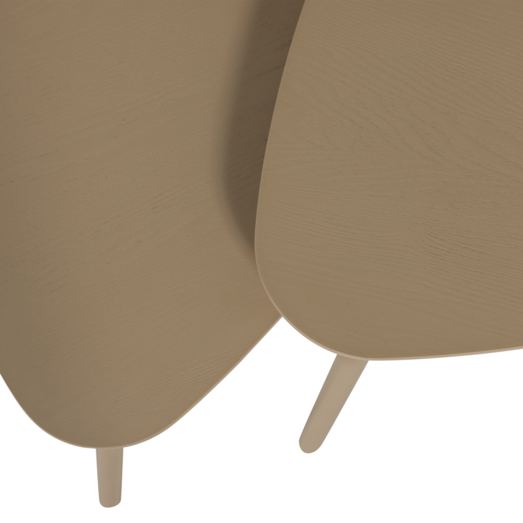 WOOOD Woood | Bijzettafels Nila zand set van 2