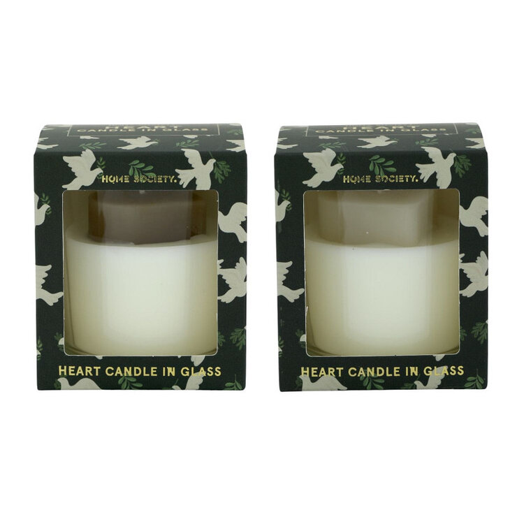 Home society Home Society | Kaars hart taupe