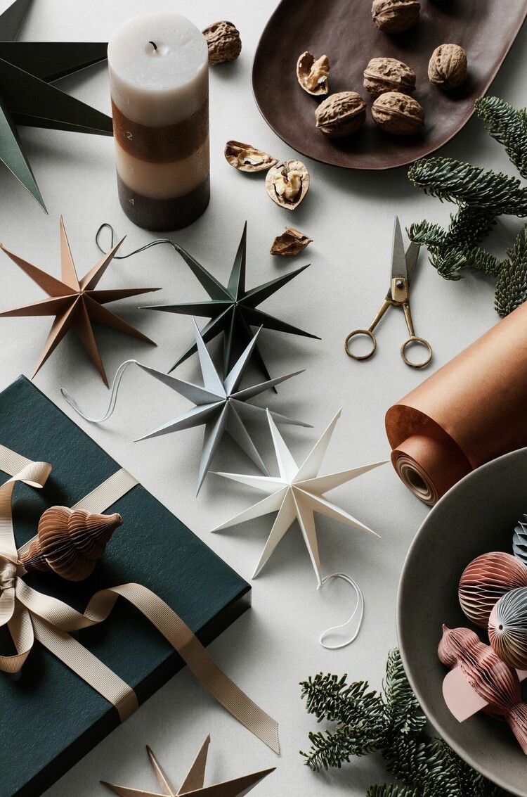 Broste Copenhagen Broste Copenhagen | Papieren vogeltje rood 10cm