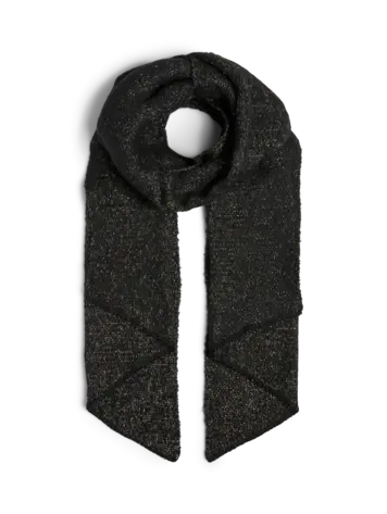 Pieces Pieces | Sjaal Pyron zwart met gouddraadje NOOS
