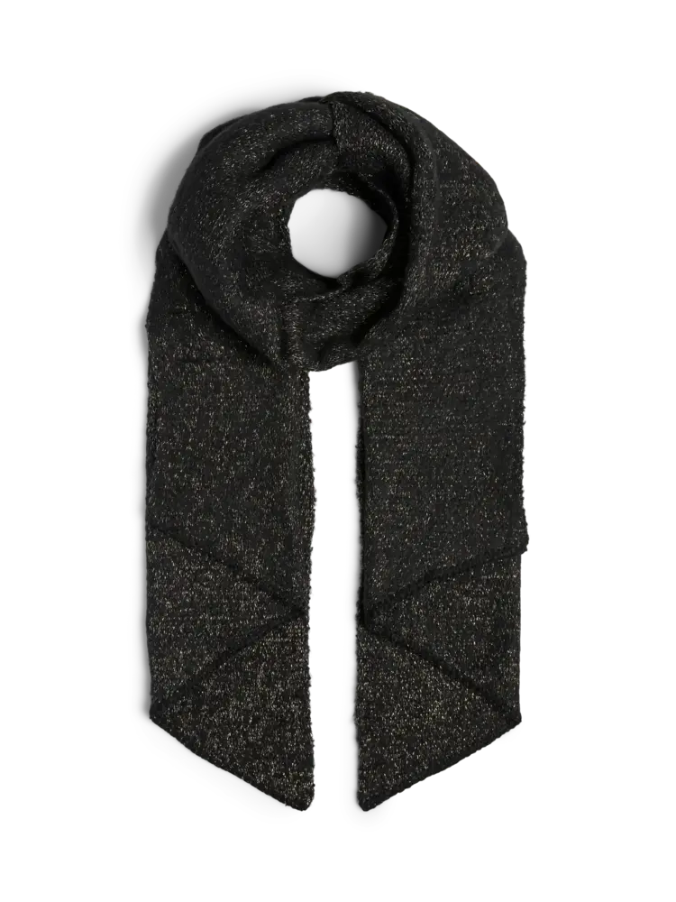 Pieces Pieces | Sjaal Pyron zwart met gouddraadje NOOS