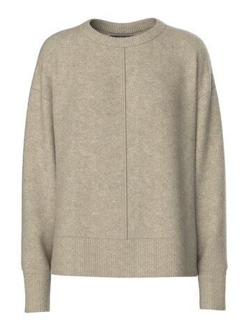 Pieces Pieces | Trui Malou taupe gray NOOS