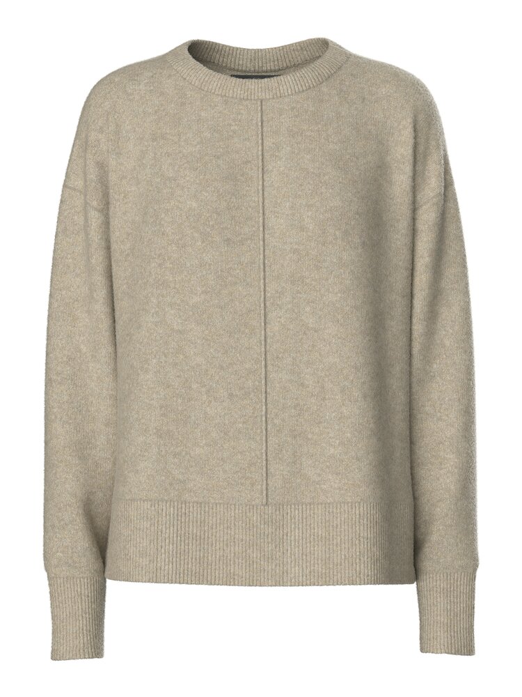 Pieces Pieces | Trui Malou taupe gray NOOS