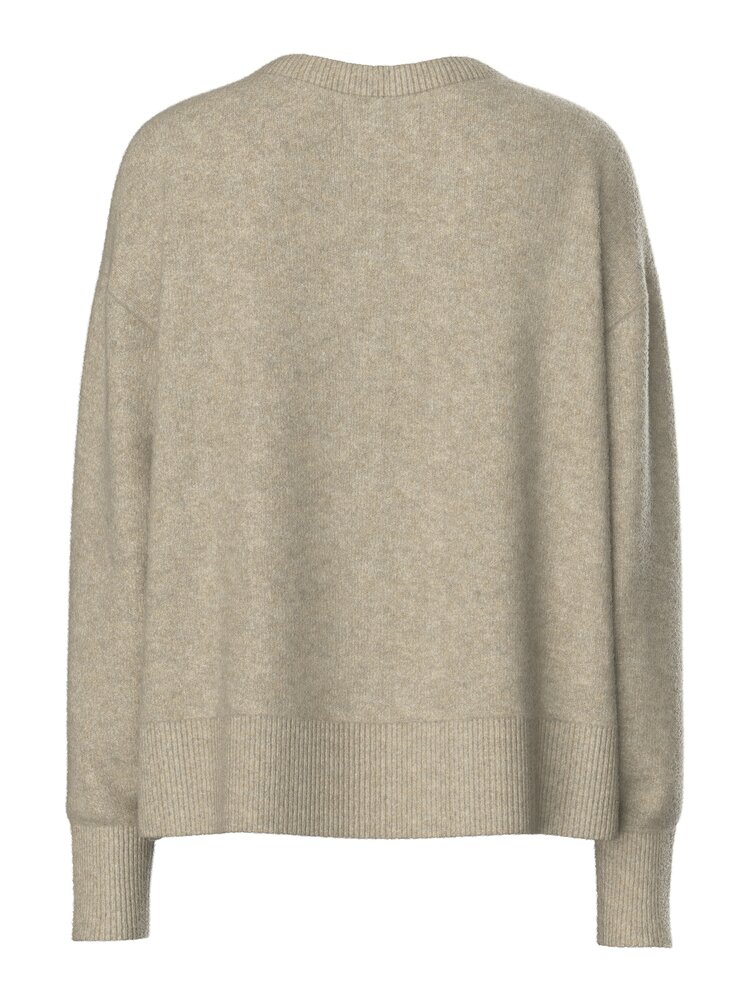 Pieces Pieces | Trui Malou taupe gray NOOS