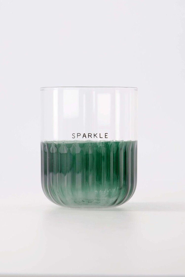 Zusss Zusss | Drinkglas sparkle groen