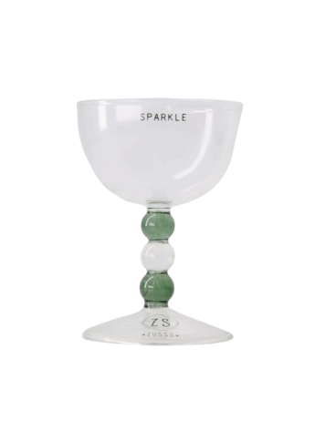 Zusss Zusss | Wijnglas sparkle groen
