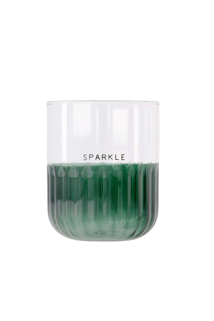 Zusss Zusss | Drinkglas sparkle groen