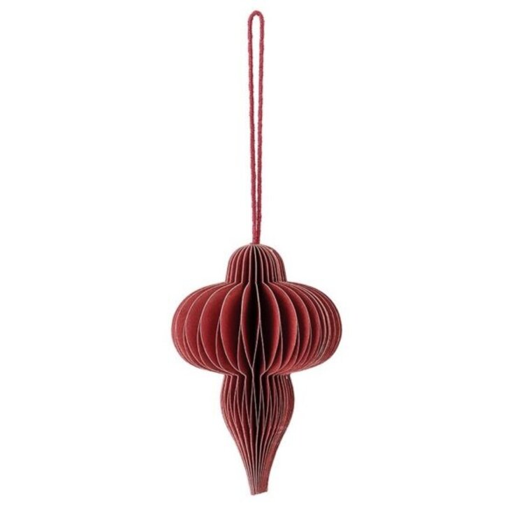 Bloomingville Bloomingville | Papieren ornament rood 10cm