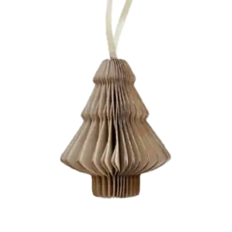 NoordLiving NoordLiving | Papieren boom ornament caramel