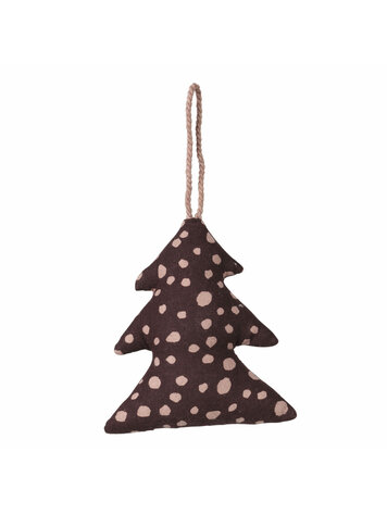 Broste Copenhagen Broste Copenhagen | Kerstboomhanger paars 9x10cm