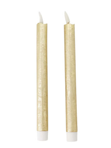 Zusss Zusss | Set van 2 ledkaarsen goud