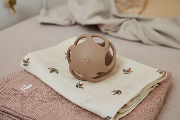 Jollein Jollein | Bijtring bal siliconen 10cm biscuit