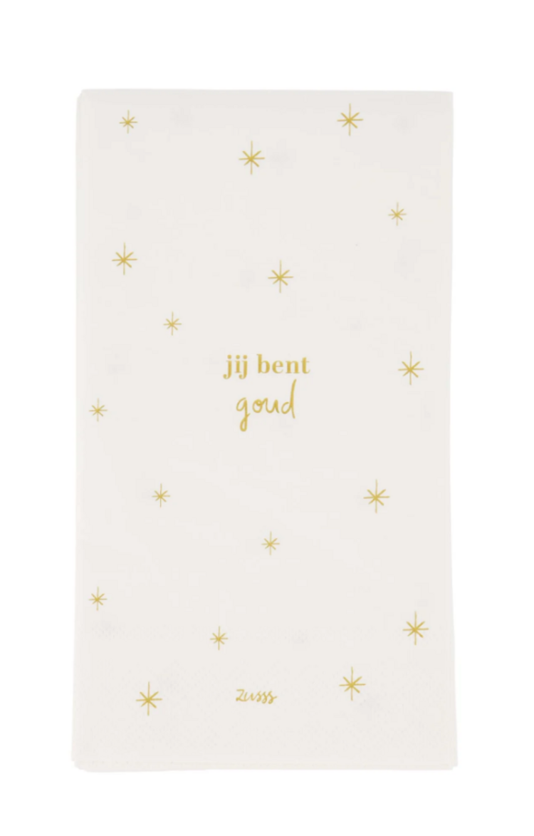 Zusss Zusss | Servetten rechthoek jij bent goud