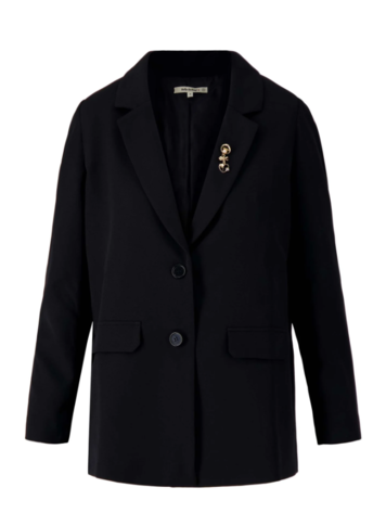 Zusss Zusss | Blazer met broche zwart