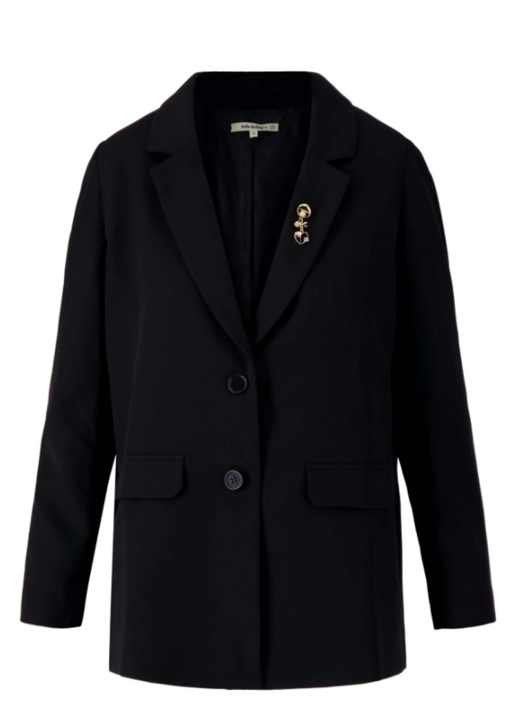 Zusss Zusss | Blazer met broche zwart