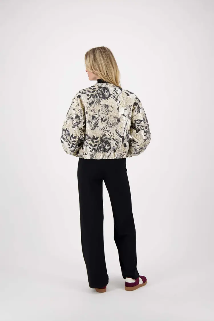 Zusss Zusss | Jacquard jasje beige/goud