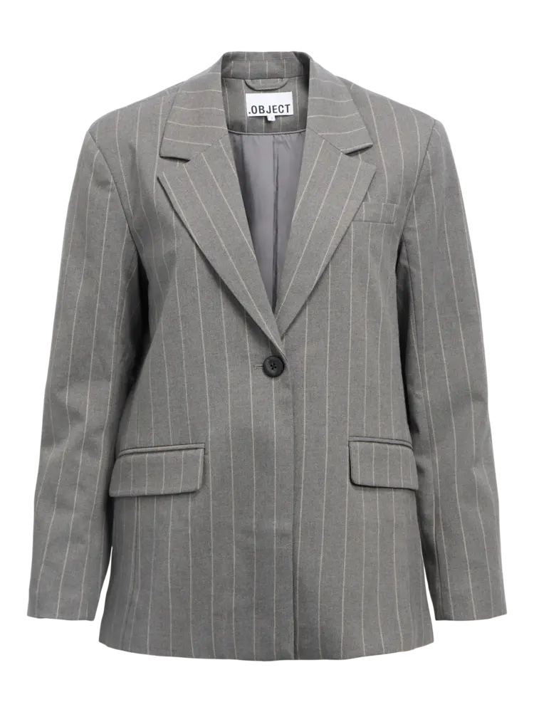 Object Object | Blazer met krijtstreep Lisa grijs