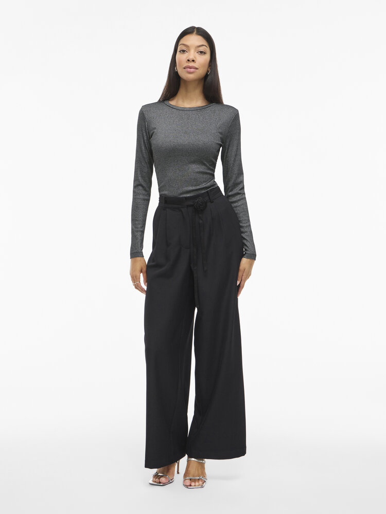 Vila Vila | Trui Catrea black beauty/silver