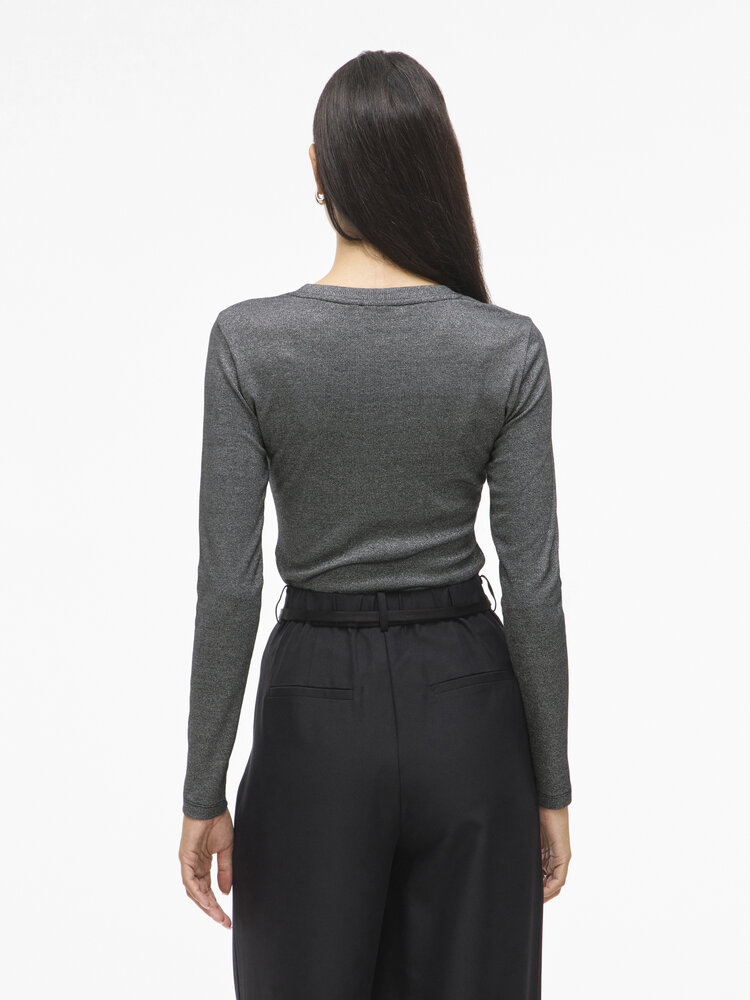 Vila Vila | Trui Catrea black beauty/silver