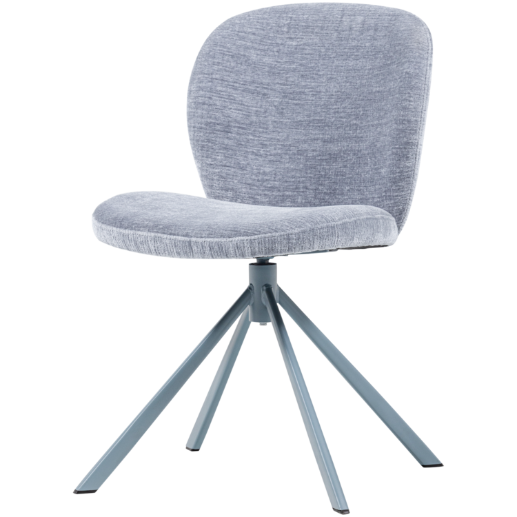 WOOOD Woood | Eetkamerstoel Femke chenille blauw