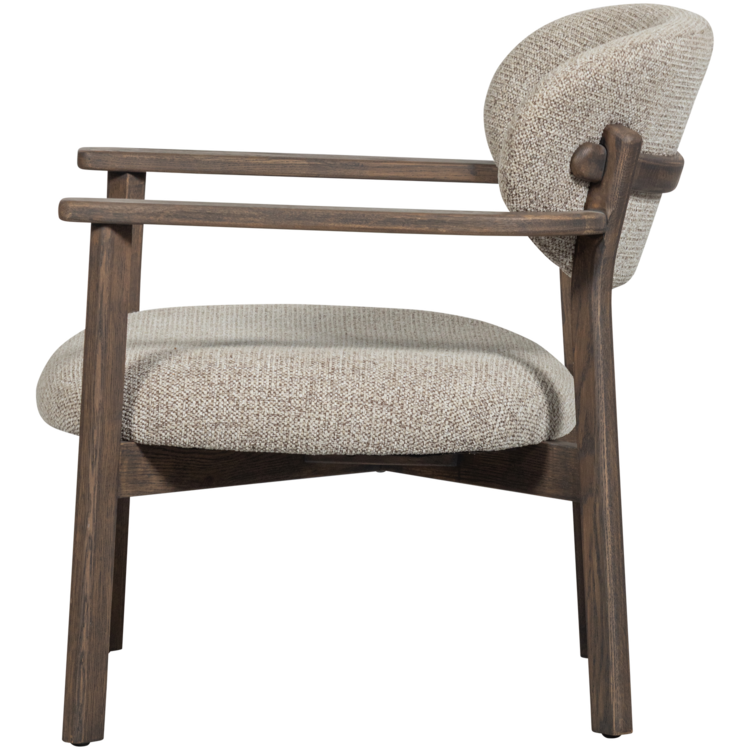 WOOOD Woood | Fauteuil Udar houten frame naturel stof