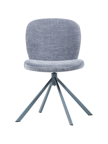 WOOOD Woood | Eetkamerstoel Femke chenille blauw