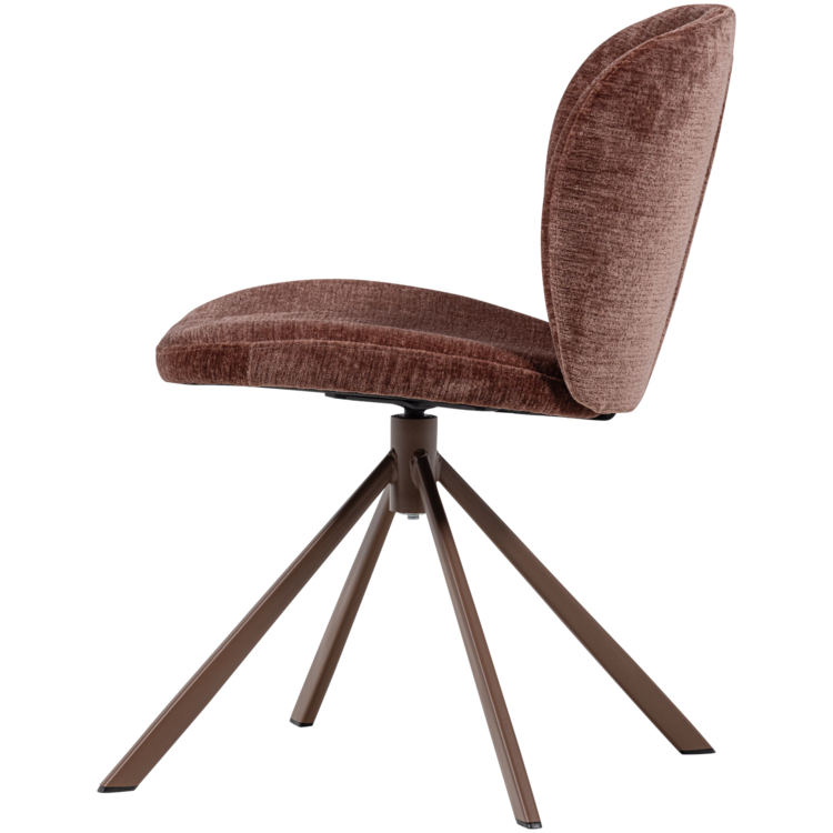 WOOOD Woood | Eetkamerstoel Femke chenille bruin