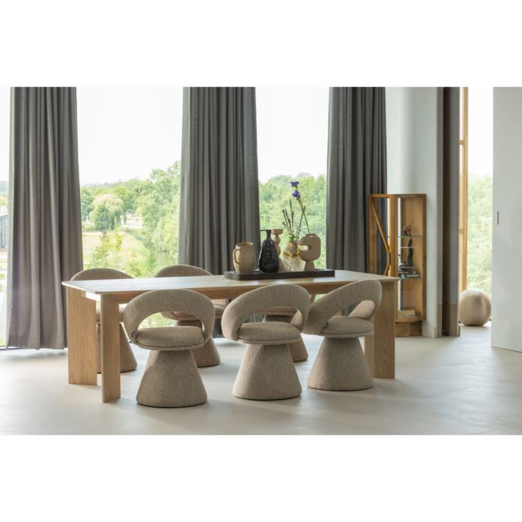 WOOOD Woood | Eetkamerstoel Winter draaibaar naturel melange