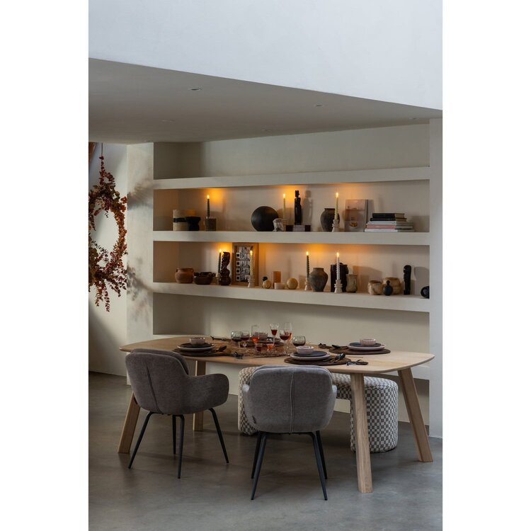 WOOOD Woood | Eettafel Tablo deens ovaal blank eiken 220cm