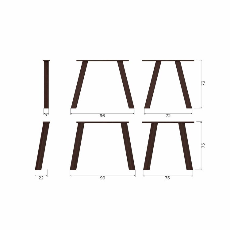 WOOOD Woood | Eettafel Tablo deens ovaal 220cm mystic brown