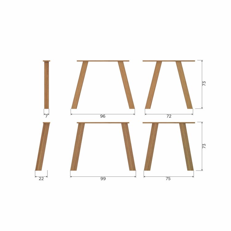 WOOOD Woood | Eettafel Tablo deens ovaal 180cm blank eiken