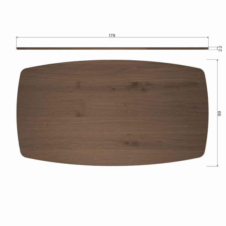 WOOOD Woood | Eettafel Tablo deens ovaal 180cm cashmere brown