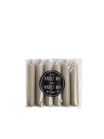 Rustik Lys Rustiklys | Korte dinerkaarsjes linnen (6st)