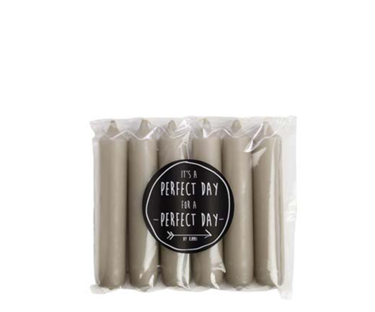 Rustik Lys Rustiklys | Korte dinerkaarsjes linnen (6st)